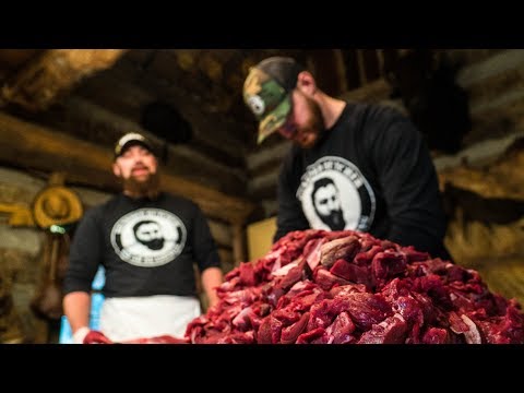 Making deer burger. By The Bearded Butchers!