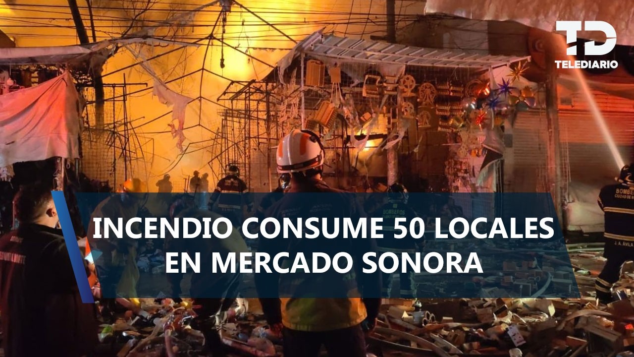 Incendio que consume decenas de puestos semifijos cercanos al Mercado de Sonora, CdMx