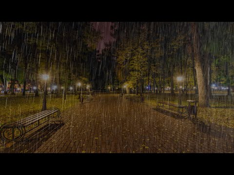 Schlafen Sie sofort mit starkem Regensturm & Donnergeräuschen die nachts den Regenwaldpark bedecken