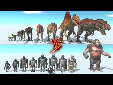 Mutant Primates Vs Carnivore Dinosaurs | ARBS - Animal Revolt Battle Simulator
