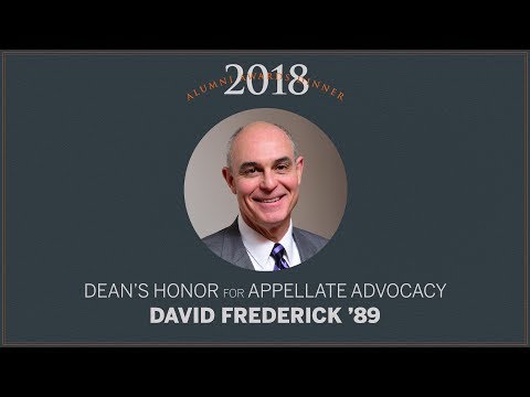 2018 Alumni Awards: Dean's Honor for Appellate Advocacy, David Frederick '89