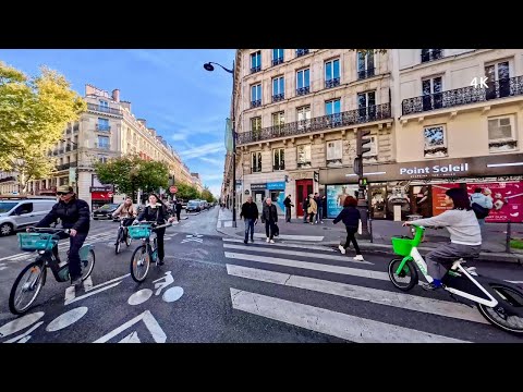 Paris Cycling Tour 🇫🇷 Sunny Streets and City Vibes • 4K POV bike tour