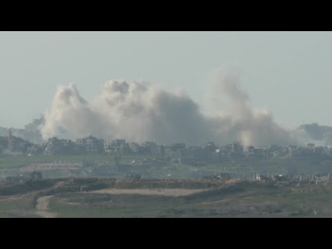 Heavy smoke rises over north Gaza a day before Israel-Hamas ceasefire | AFP