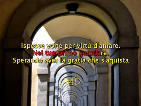 Landini  Francesco 14th century ballata : L'alma mia piange. Scrolling score