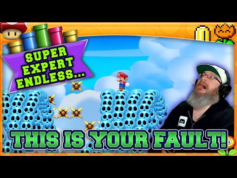 THIS IS YOUR FAULT! |  Mario Maker 2 Super Expert No Skip Endless Challenge with Oshikorosu! [22]