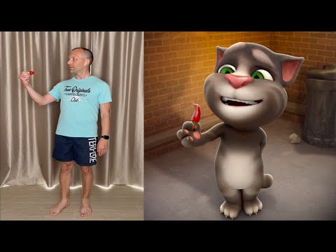 Repeat After Talking Tom Challenge Tom ate the chili pepper