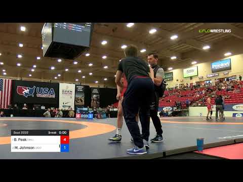 2018 Marine Corps US Open/UWW Junior Greco Roman 60 Finals - Benjamin Peak (NMU-) Vs. Malik Johnso