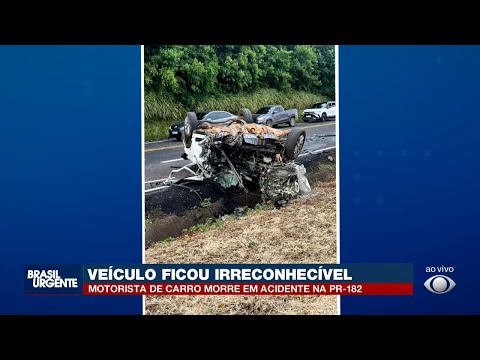 Acidente na PR-182 deixa motorista morto entre Ampere e Beltrão