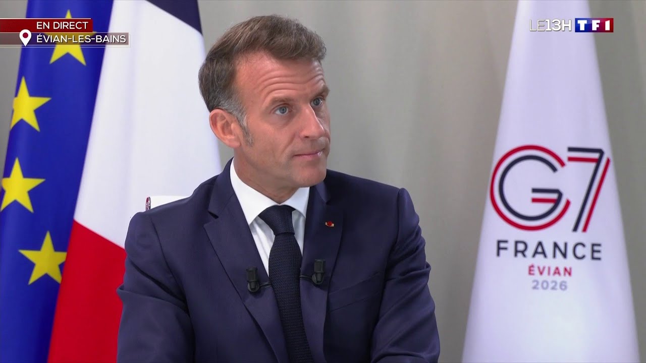 Accord Etats-Unis/Iran, prix à la pompe, droits de douane sur le vin, Affaire Lyhanna, présidentielle : ce quil faut retenir des déclarations dEmmanuel Macron au 13 heures de TF1
