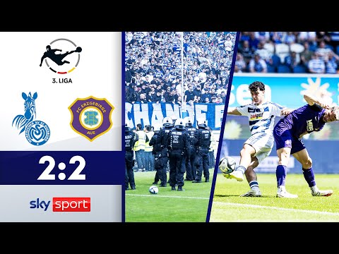 Fast SPIELABBRUCH in Duisburg! | MSV Duisburg - Erzgebirge Aue | Highlights - 3. Liga 2023/24
