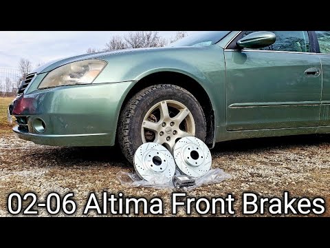 02-06 Nissan Altima Front Brakes *Detailed* Pads & Rotors How To Replace Removal & Install