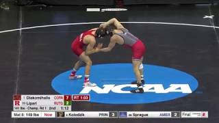 141lbs: Yianni Diakomihalis (Cornell) dec Pete Lipari (Rutgers)
