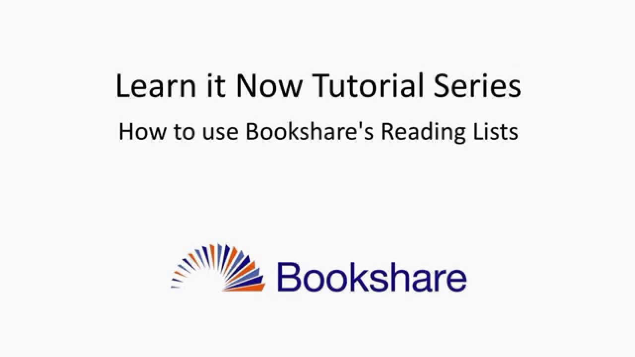 How to Use Bookshare's Reading Lists