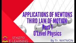 APPLICATUONS OF NEWTONS THIRD LAW OF MOTION PART 1