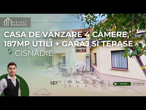 Casa de vanzare in Sibiu, 4 camere, 187mp utili + garaj si terase, teren 300mp