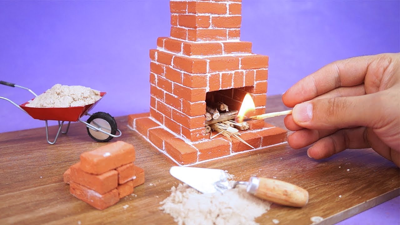 Make Awesome Mini Bricks and build a Mini Fireplace