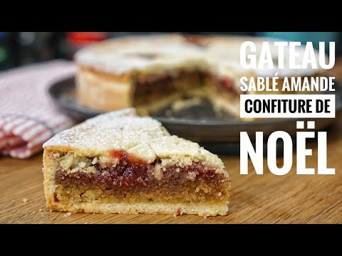 Sablé festif à la frangipane et confiture de fraises