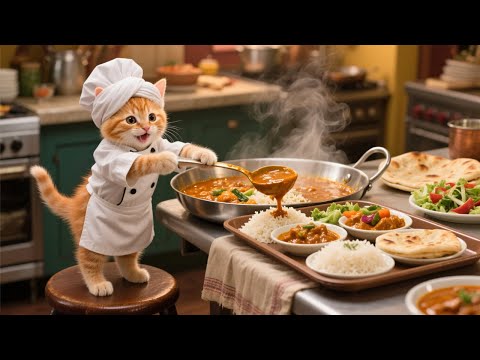 Ginger Kitten Works Hard In A Curry Restaurant To Earn Money For Her Favorite Hairstyle💕