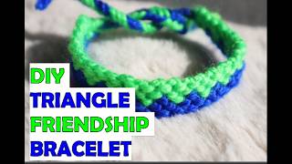Triangle Friendship Bracelet Tutorial for Beginners, Easy DIY Handmade Jewelry