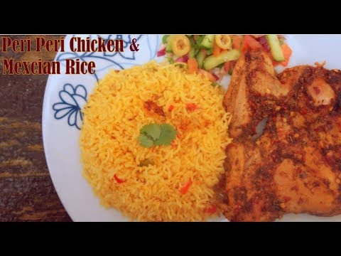 How to make Peri Peri Chicken & Mexican Rice Recipe by Attia's kitchen