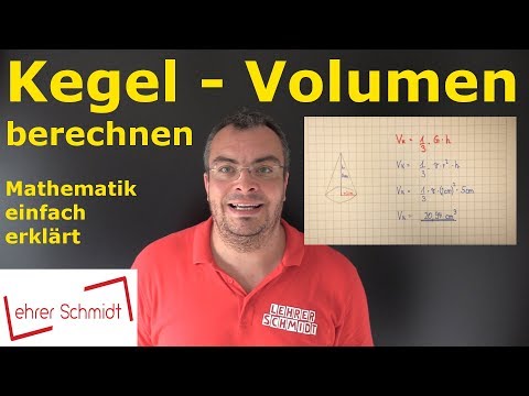 Cone - Calculate volume | Geometric bodies - Mathematics - simply explained | Lehrerschmidt