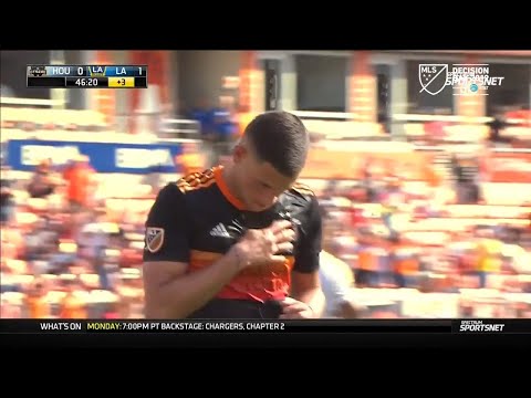 GOAL: Christian Ramirez drives it in to level the match.