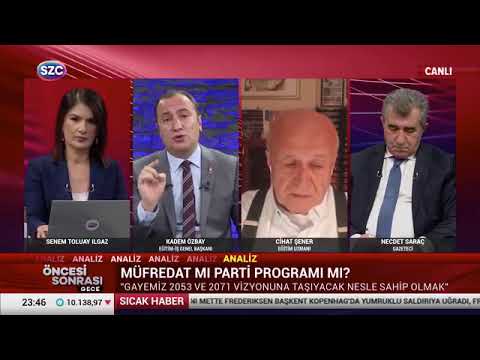 Genel Başkanımız Kadem Özbay, Sözcü Tv`de yayınlanan Öncesi Sonrası Gece programında gazeteci Senem Toluay Ilgaz`ın canlı yayın konuğu oldu ve müfredat değişikliği ile ilgili açıklamalarda bulundu. | EĞİTİM İŞ