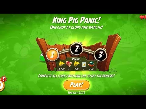 Angry Birds 2-King Pig Panic Daily  Challenge Oct/07/2021