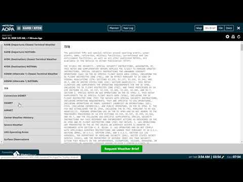 iFlightPlanner for AOPA: Certified Weather Brief