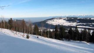 preview picture of video 'Skifahren Dent de Vaulion (Jura), 14. Januar 2012 / Téléski Vaulion'