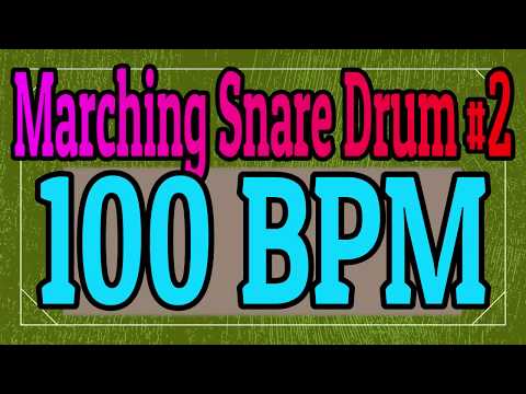 100 BPM Marching Snare Drum Rock #2 - 4/4 Drum Track - Metronome - Drum Beat
