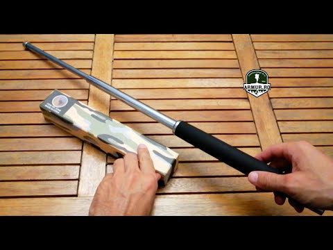 Baston telescopic 65cm din 3 elementi 26 Inch Extendable Telescopic Baton Unboxing - Chrome