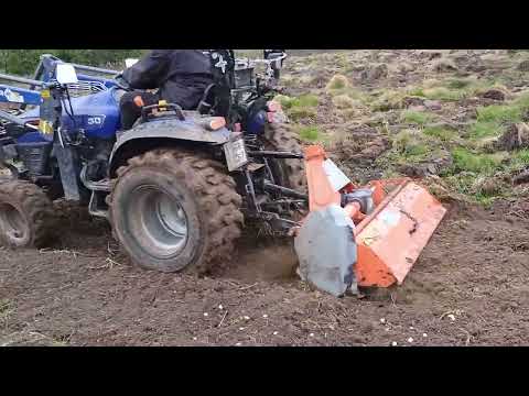 Farmtrac FT26 z ładowaczem tur glebogryzarka test