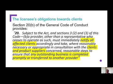 FAIS Webinar: Actions leading to a license ending