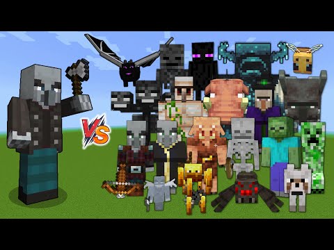 Vindicator vs Every mob in Minecraft (Java Edition) - Minecraft 1.19 Vindicator vs All Mobs