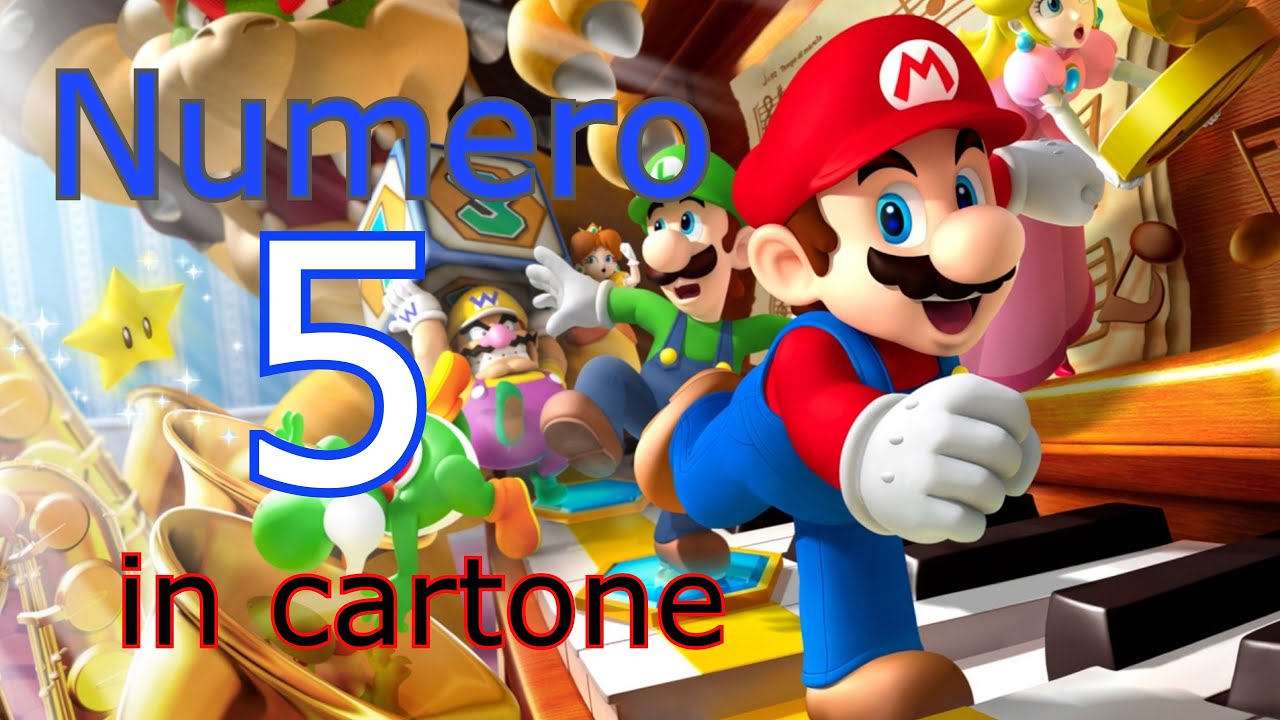 Decorazione per compleanno fai da te : Numero 5 temàtica Super Mario. DIY.