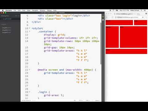 04 css grid template areas media quries