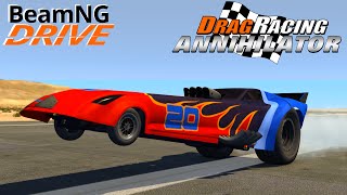 BeamNG DRIVE Annihilator Drag Racing Car Speed record