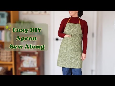 How To Sew An Apron:  Easy Sewing Tutorial: No Pattern Needed