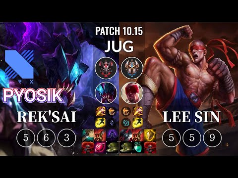 DRX Pyosik Rek'Sai vs Lee Sin Jungle - KR Patch 10.15