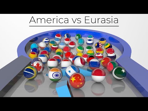 Countryballs Marble Race 3D | Eurasia vs America