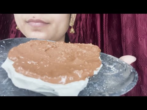 New video white shale stone eating red paste eating crunch swallow hina entertainment vlogs