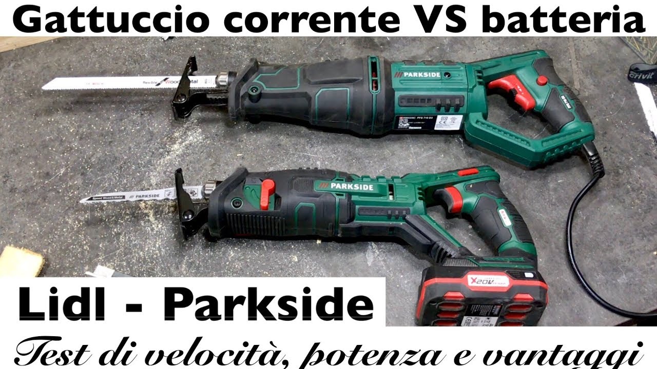 Gattuccio ricaricabile VS gattuccio a corrente elettrica. PSSA 20-Li A1 - PFS 710 D3. LIDL PARKSIDE
