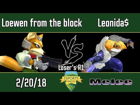 ESV Melee Biweekly #2 - Loewen from the block (Fox) vs Leonida$ (Sheik) - LR1