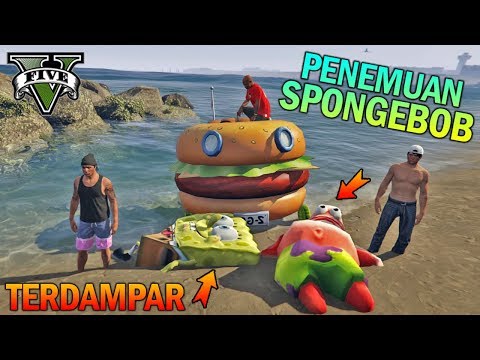 PREMAN TERKUAT TEMUKAN SPONGEBOB TERDAMPAR DIPANTAI - GTA 5 YOUTUBER KOCAK PARODY