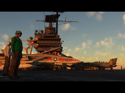 Beginners guide to starting up and flying a circuit in the Heatblur F-14B in Flight Simulator