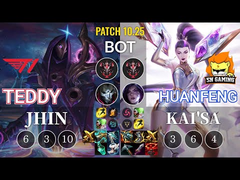 T1 Teddy Jhin vs SN huanfeng Kai'Sa Bot - KR Patch 10.25