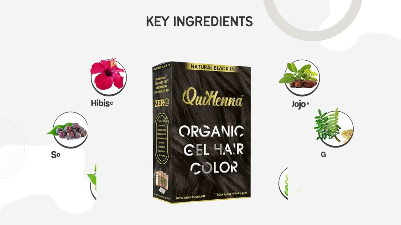 QuikHenna Organic Gel Hair Colour | Natural Hair Colour