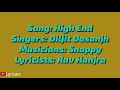 High End Lyrics Ft Diljit Dosanjh