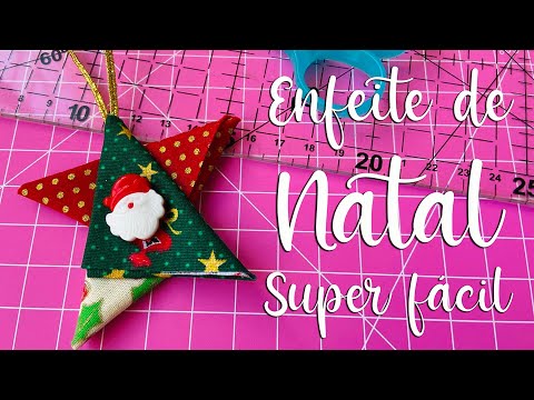 ENFEITE DE NATAL super fácil com tecido.